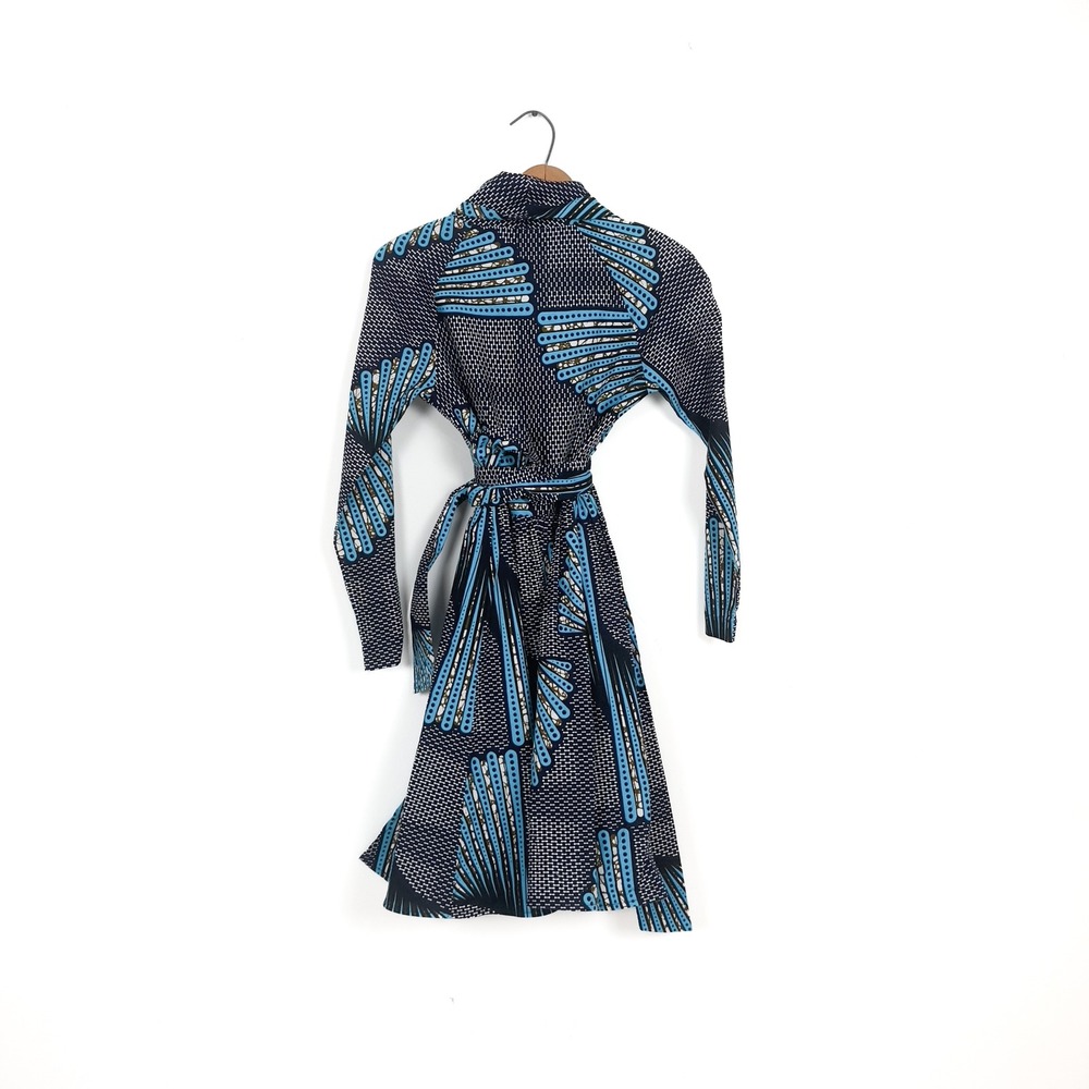 DEMESTIK by Reuben Reuel‎ Cotton Geometric African Wrap Dress - XS - Picture 2 of 4
